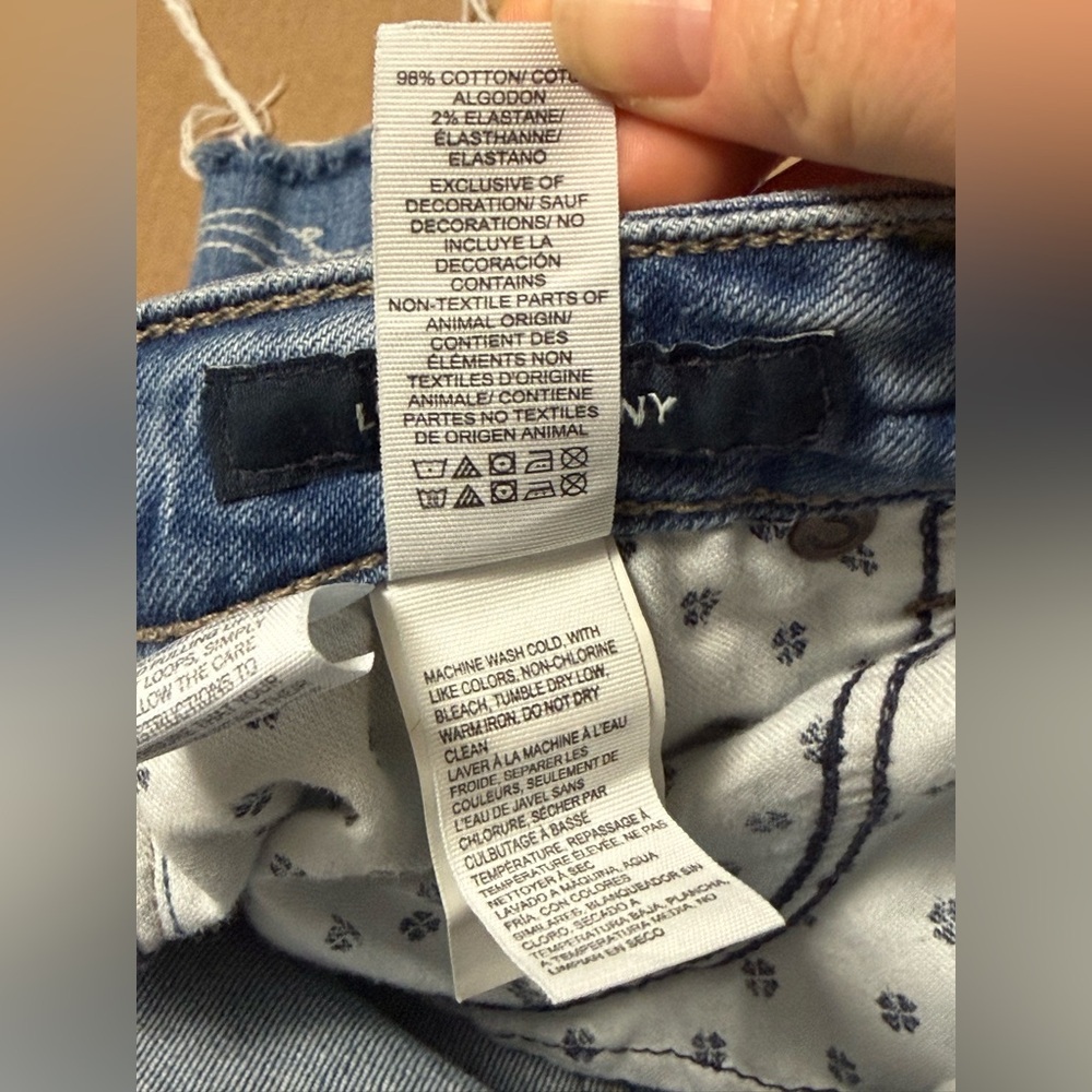Lucky Brand Blue Lolita Skinny Floral Embroidered Denim 00/24 Ankle Jeans - Picture 10 of 11